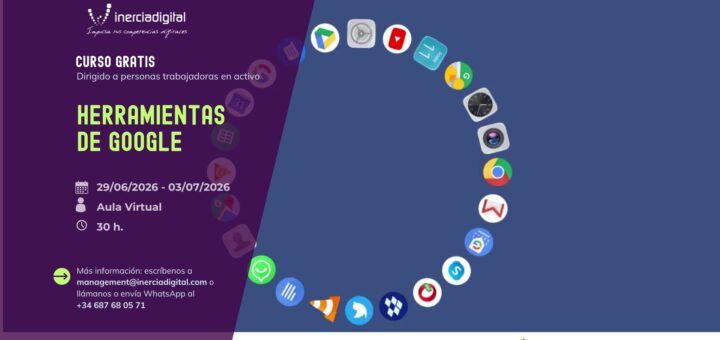 Curso herramientas Google subvencionado por el SEPE