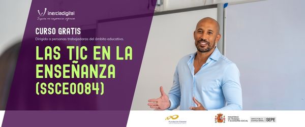 Docente realizando el curso las TIC en la enseñanza